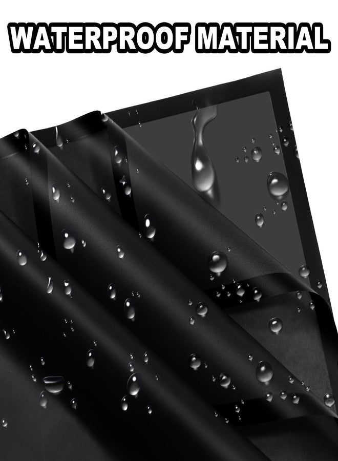 DEWJDFSC 20 Sheets Flower Wrapping Paper,Waterproof Floral Korean Bouquet Wrapping Paper, Florist Supplies, Suitable for Flowers Gift Packaging (Black) - Image 2